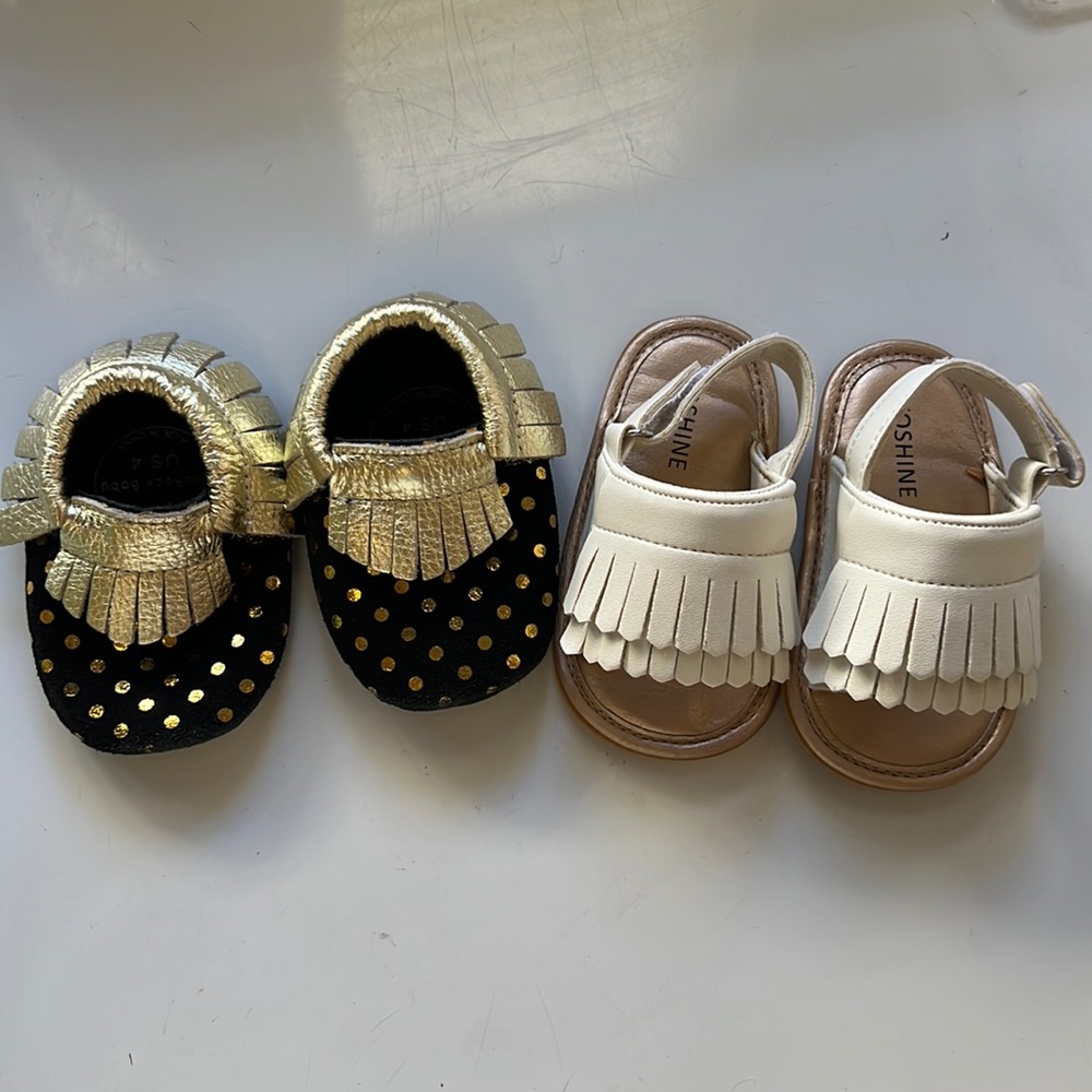 Baby girl moccasin and  sandal